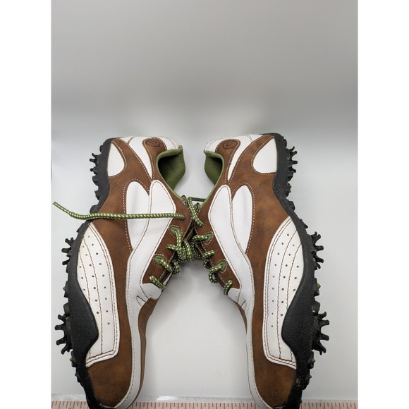 FootJoy Women's LoPro Golf Shoes US 8 M 97114 Soft Spike White Brown Lime Green - Picture 8 of 12